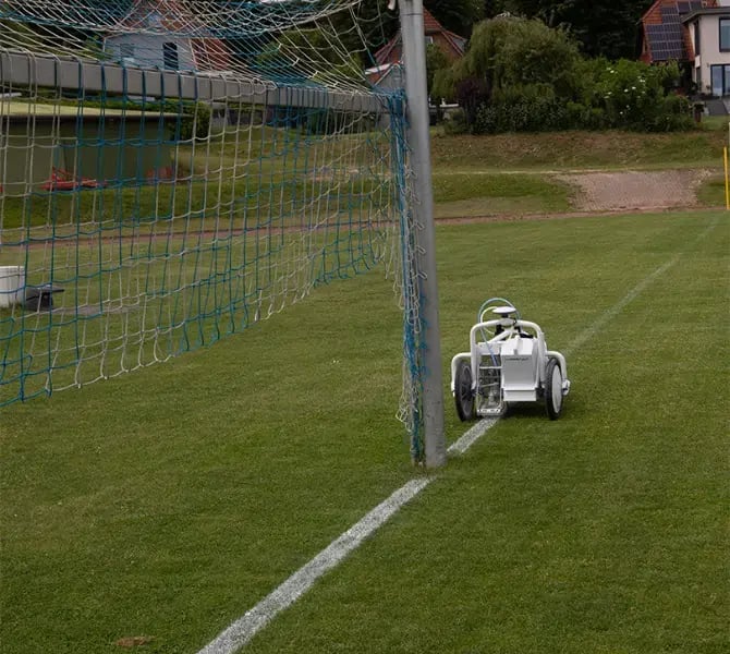 Pro X line marking from a goal post