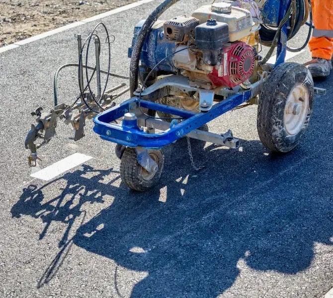 Manually marking a road