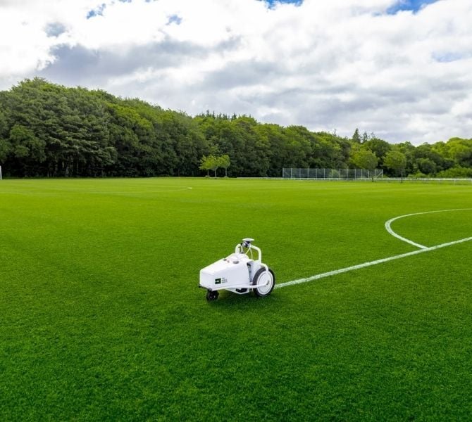 tinylinemarker pro x marking soccer field wide angle s-curve